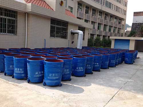 欣方圳鐵皮垃圾桶減輕貴州畢節環衛壓力