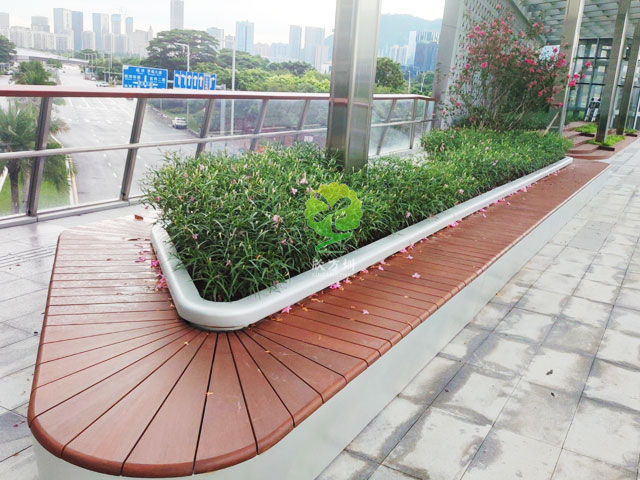 不銹鋼花池坐凳美化深圳前?？缃止珗@G9天橋城市戶外景觀
