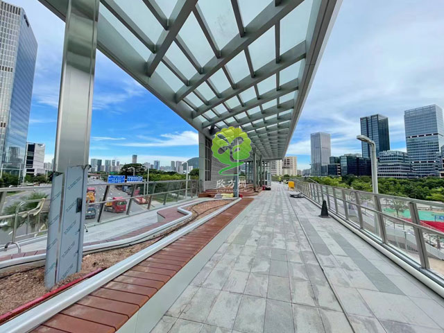 不銹鋼花池坐凳美化深圳前?？缃止珗@G9天橋城市戶外景觀